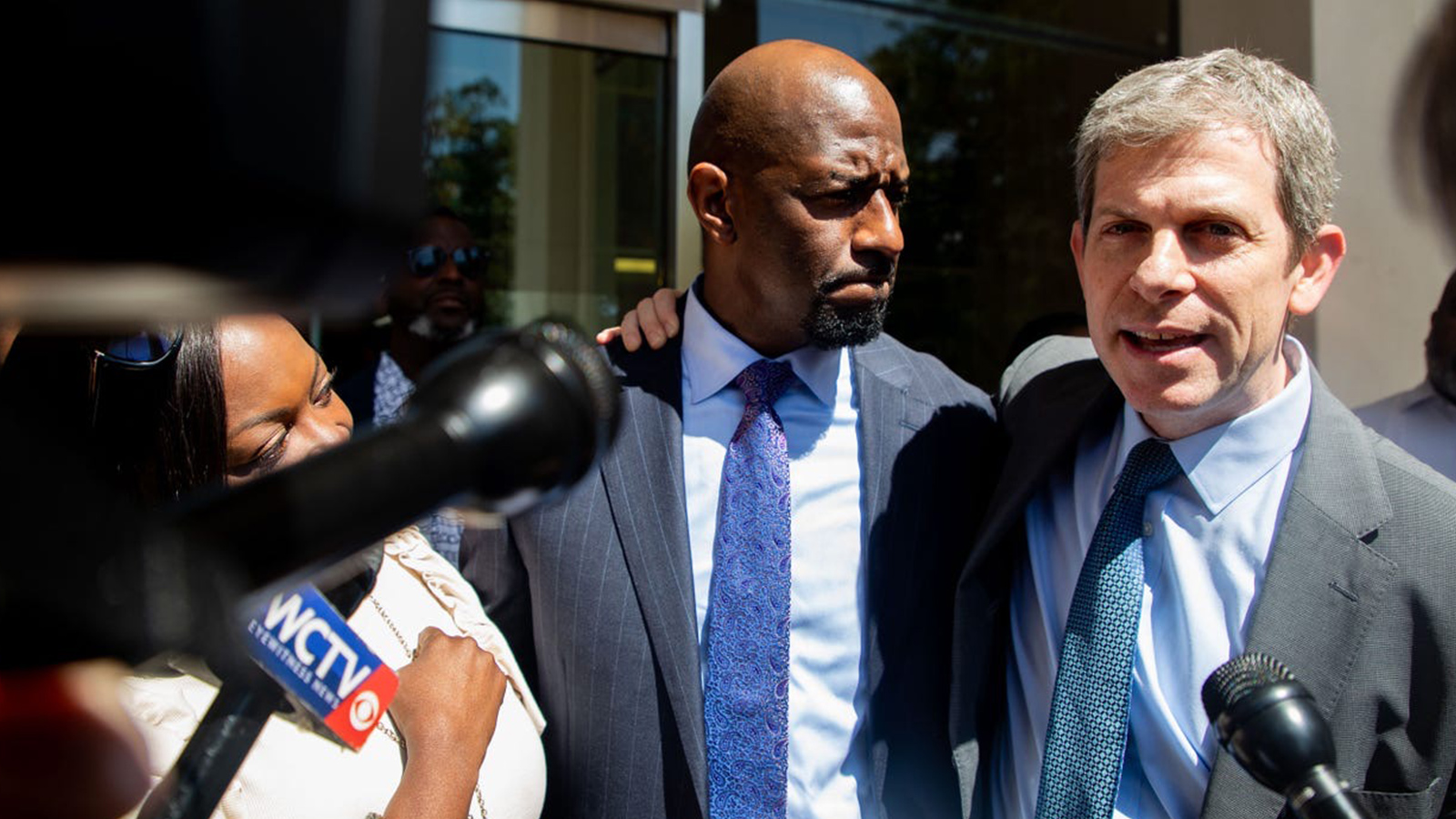 Attorney David Oscar Markus, right, after United States v. Andrew Gillum (alleged false statement and fraud case) was dismissed.